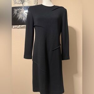 Vintage Bill Blass Black Wool Dress